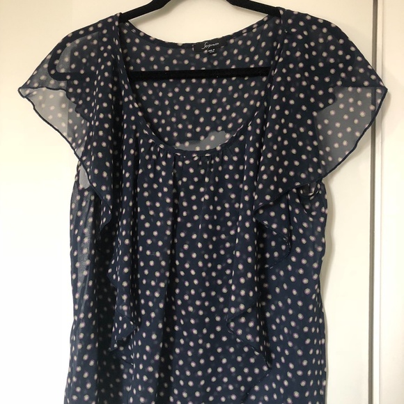 Soprano Tops - Sheer Ruffle Blouse